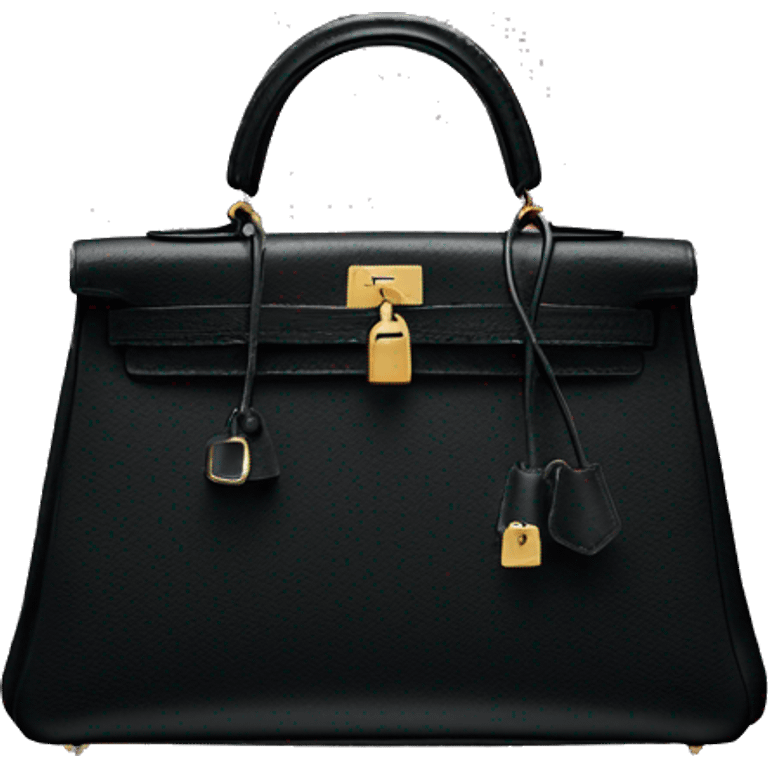 Black Hermes Kelly bag  emoji