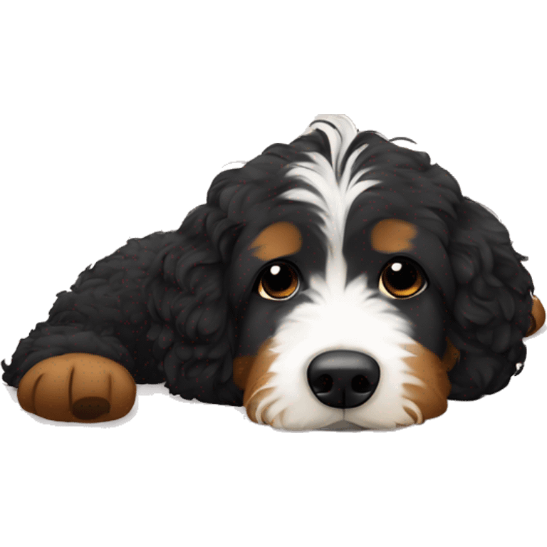 Bernedoodle in Bed emoji