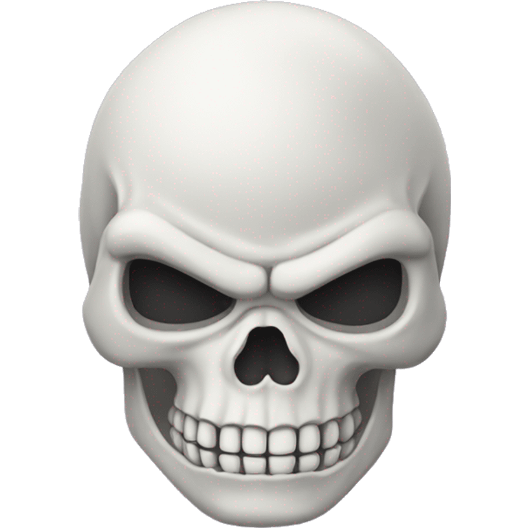 white skull head as donatello emoji