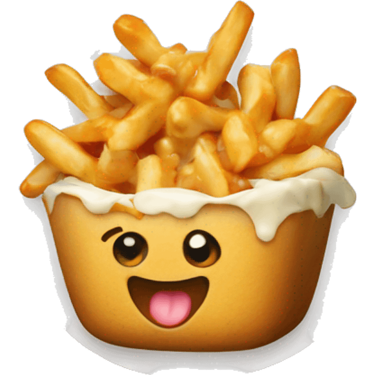 Poutine qui mange une poutine  emoji