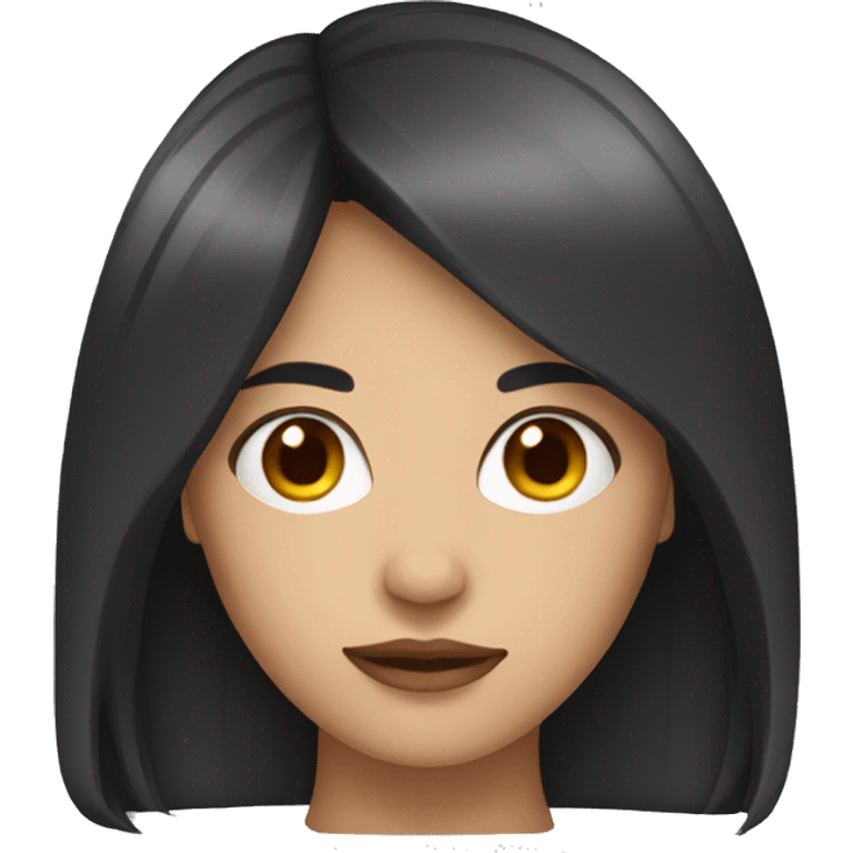 dark straight hair woman emoji