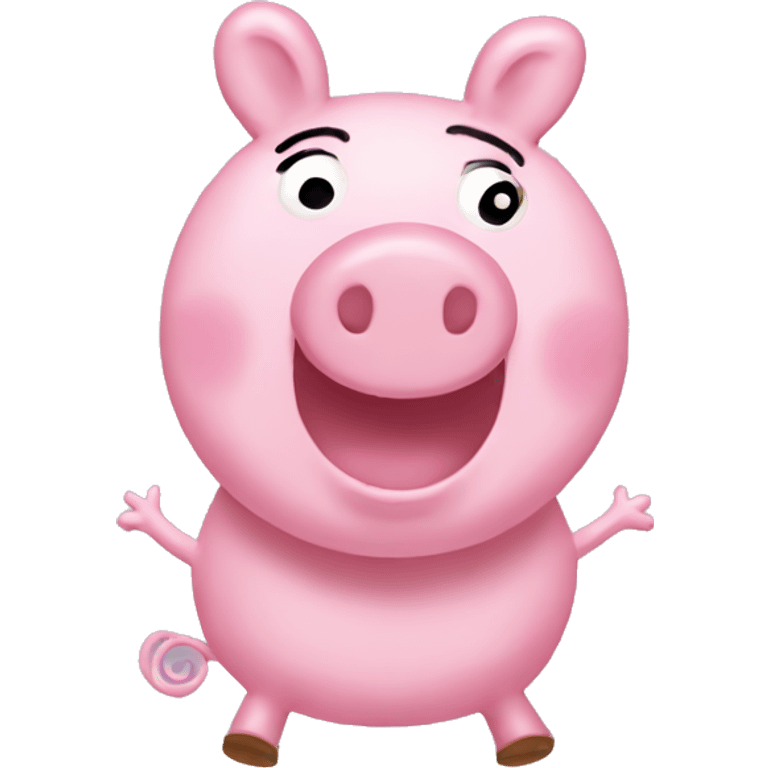 Peppa pig smiling emoji