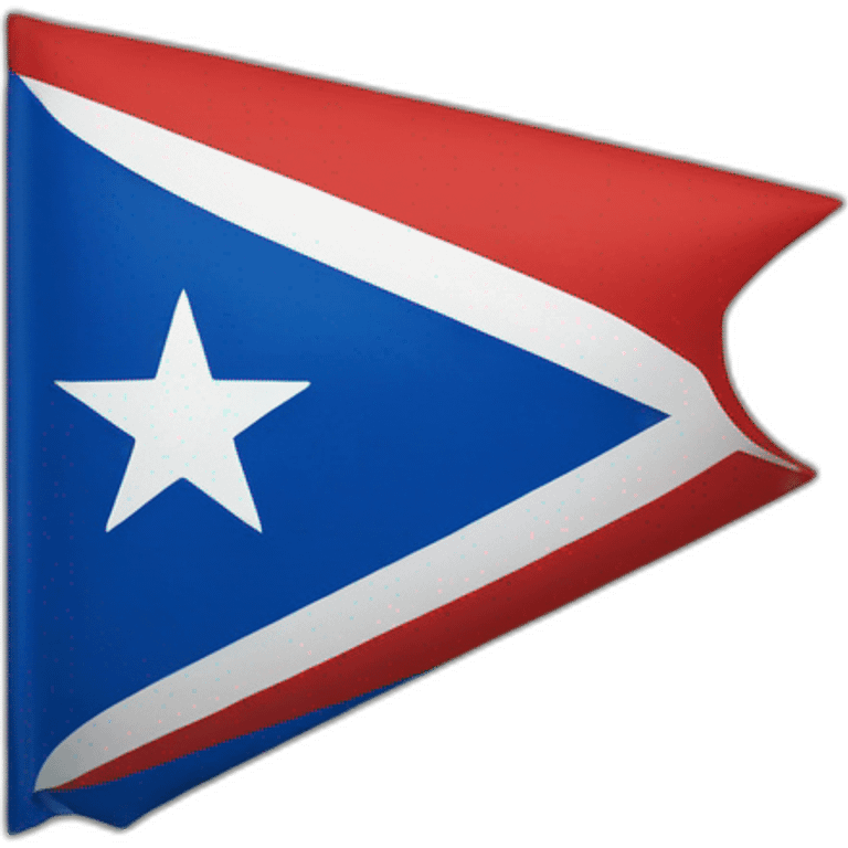 cuba triangular flag with star emoji