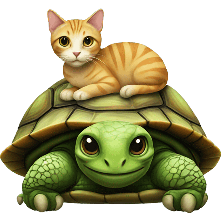 CAT on a turtle emoji