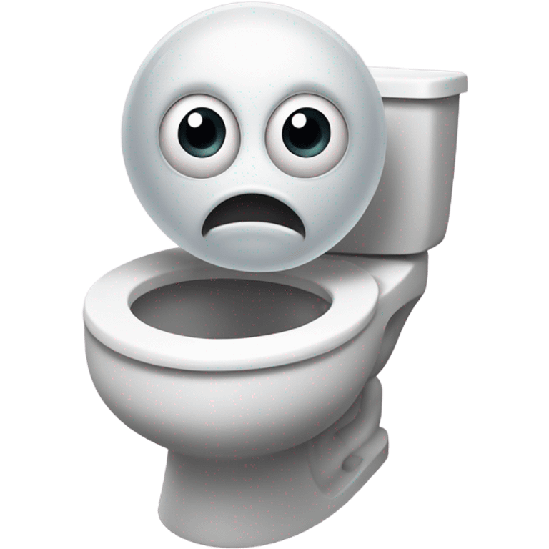 skibidi toilet mans face in toilet emoji