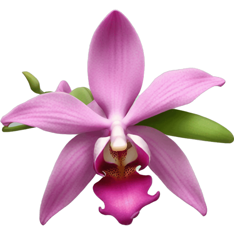 pink & green orchid emoji