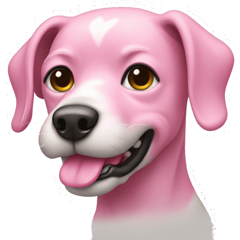 dog with pink pow emoji