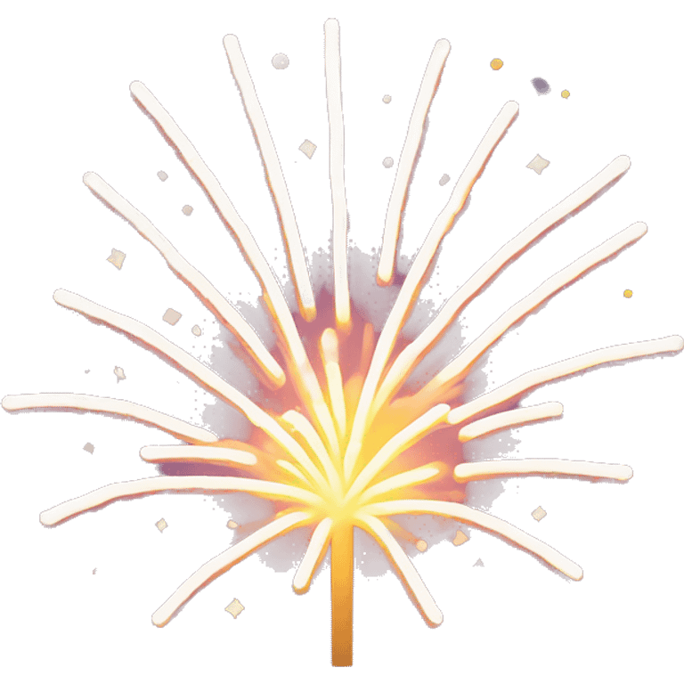 New Year's fireworks emoji with a minimalistic, elegant glow. Clean lines and bright accents, but without excessive gloss emoji