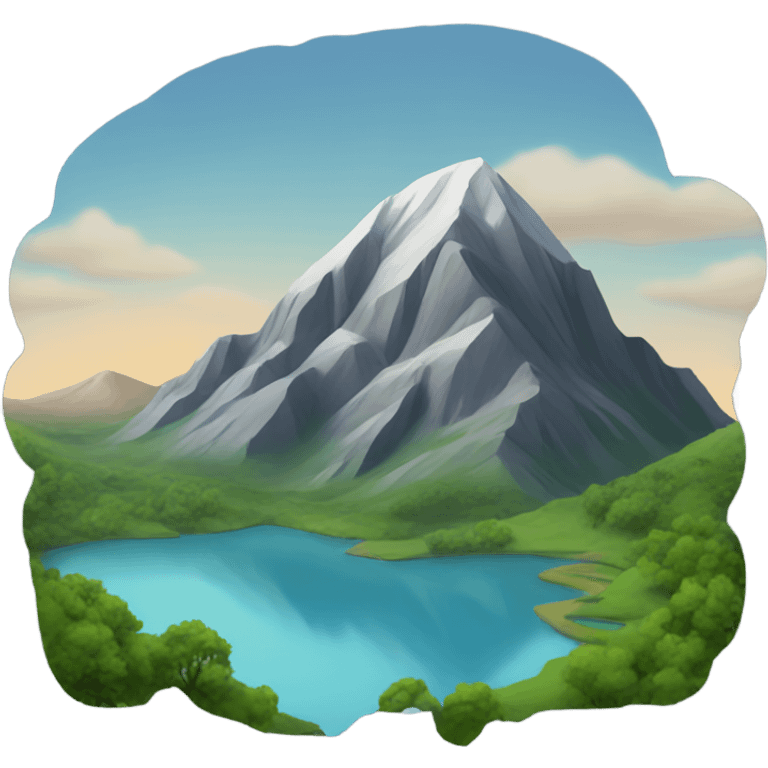 Mountain with lakes emoji