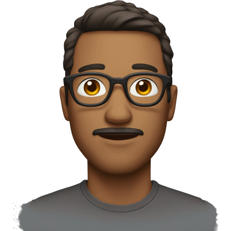 Man with spectacle and stubble  emoji