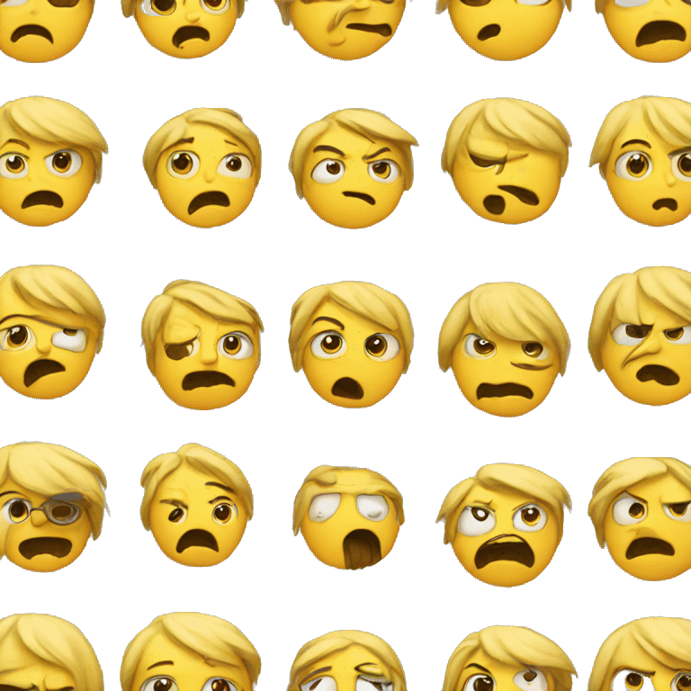 yellow emojis giving a nasty look emoji