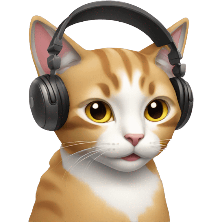 cat in headphones emoji