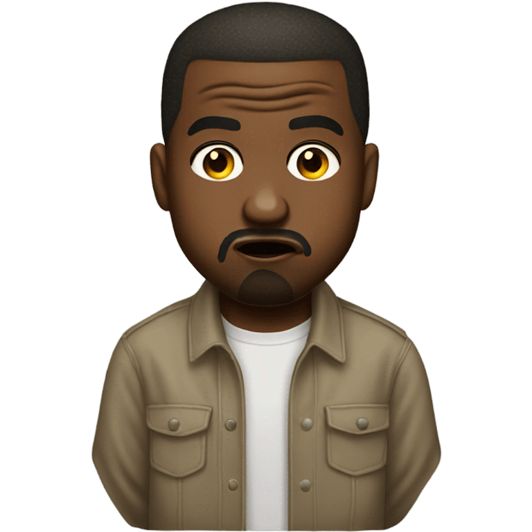 Kanye West with his tongue out emoji