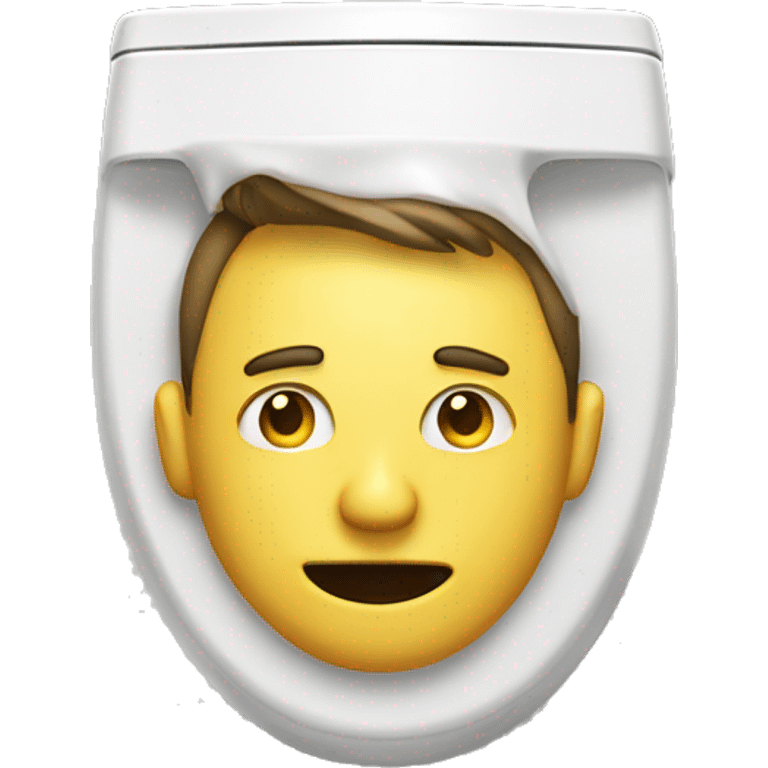 A man with a head sticking out of a toilet emoji