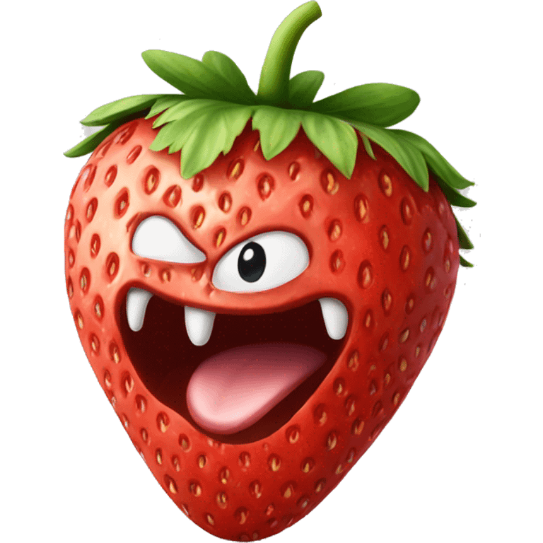 Monster strawberry  emoji