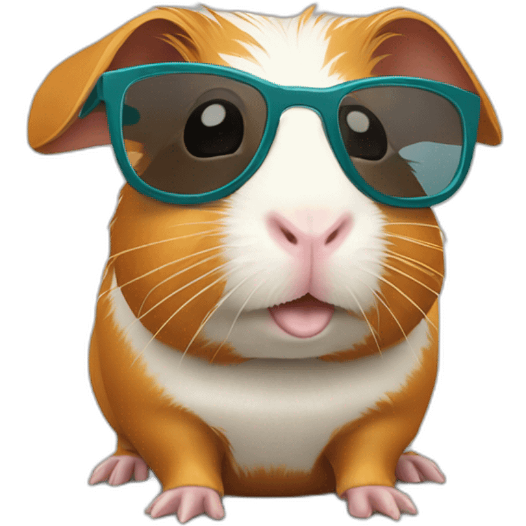 Guinea pig with a zonnenbril emoji