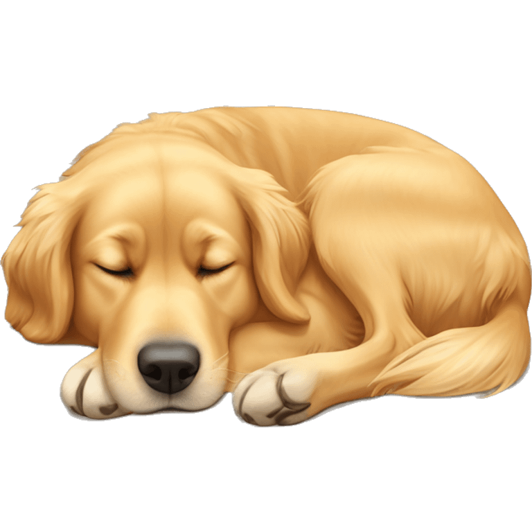 Full body golden retriever sleeping on it’s back emoji