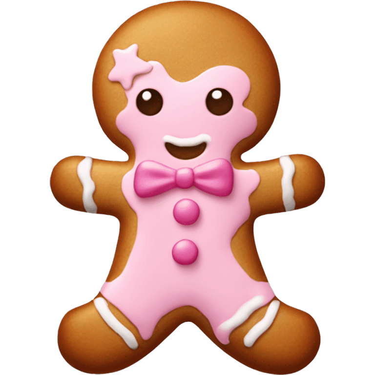 Light pink  gingerbread man emoji