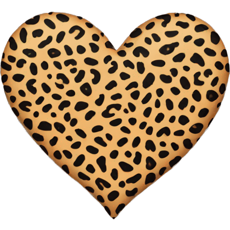 cheetah print heart emoji