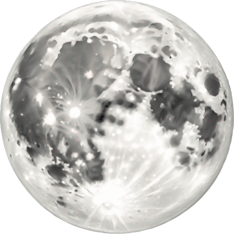 White Real Moon emoji