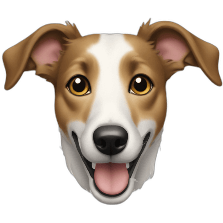 Collie whippet cross happy face  emoji