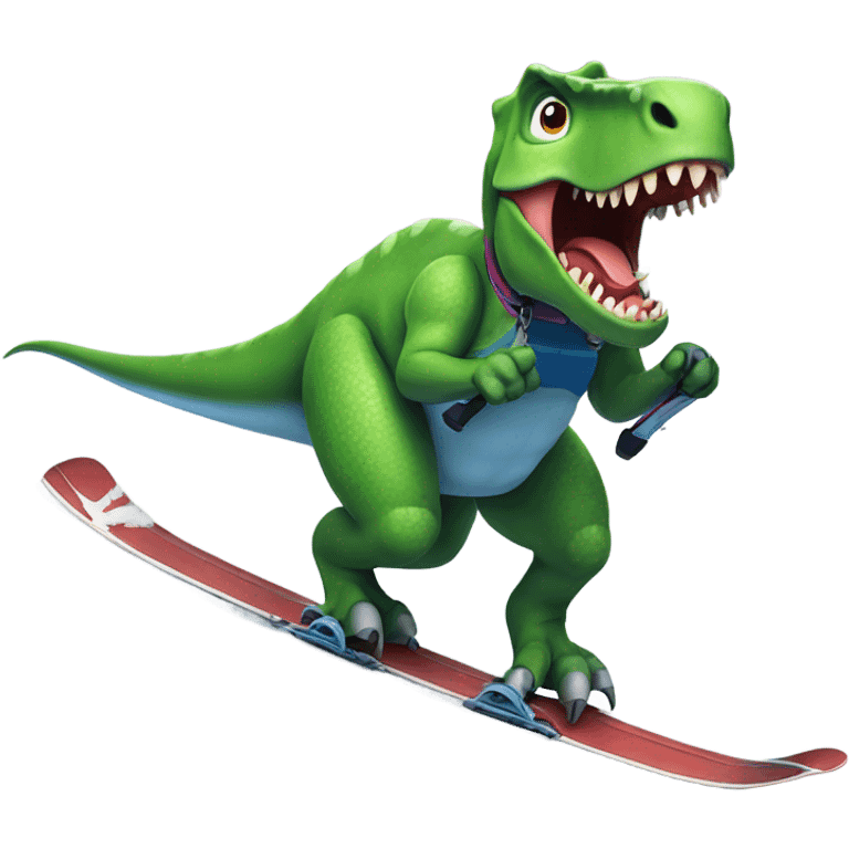 Raptor skiing emoji