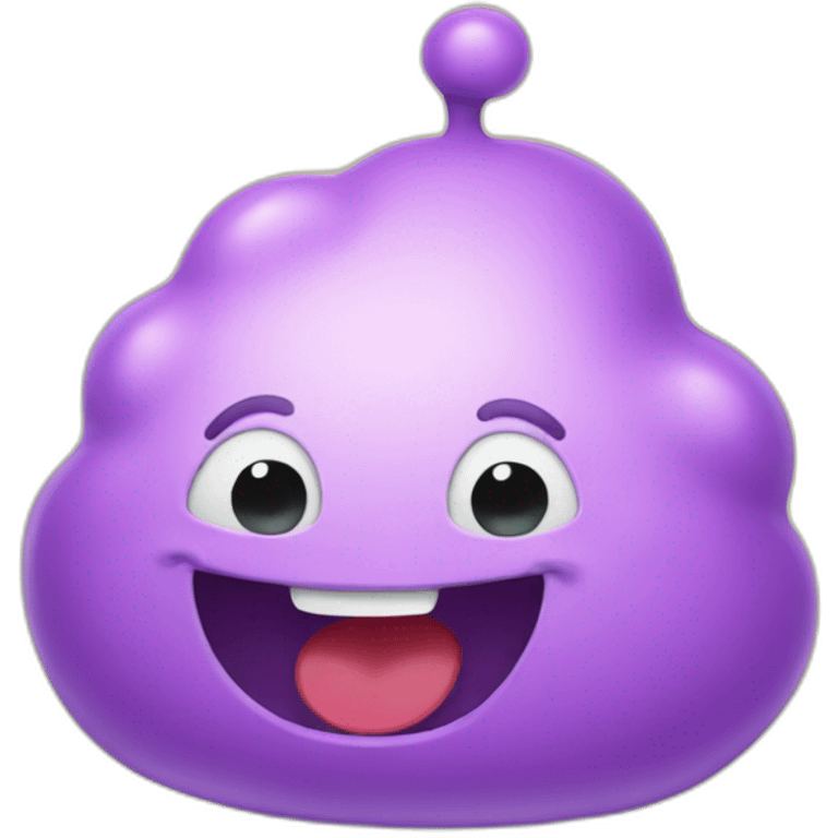 happy blob talking emoji