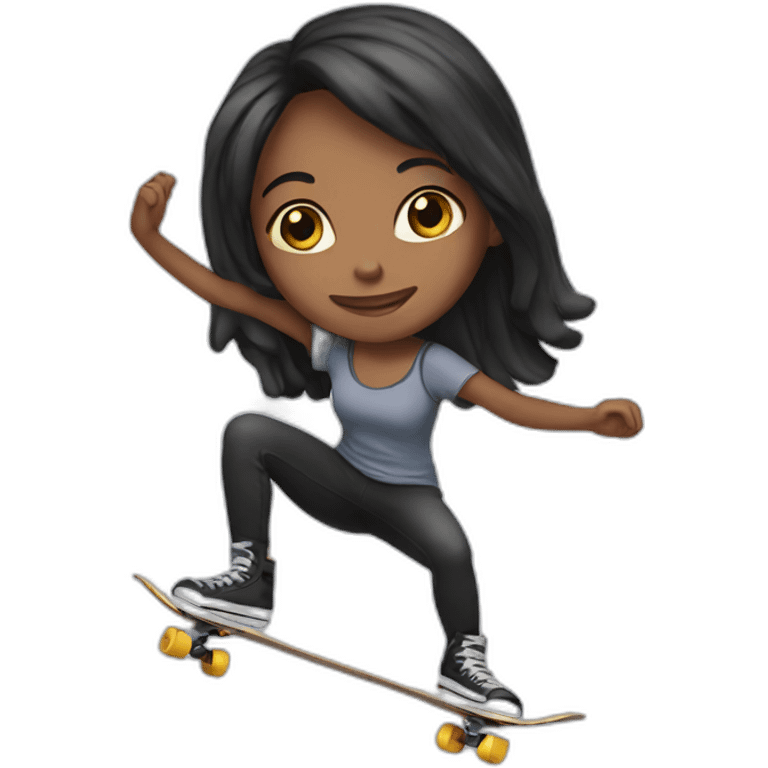 Skater girl emoji