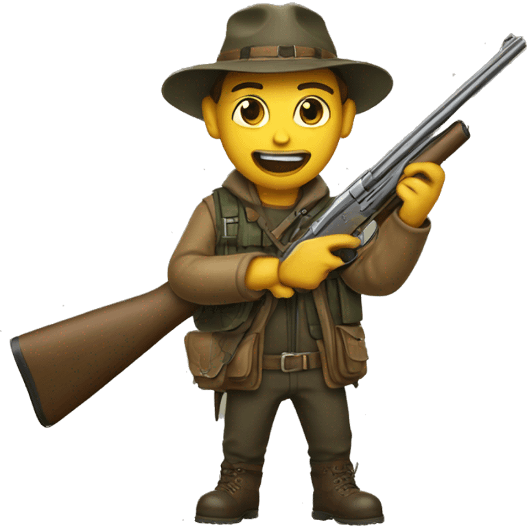 hunter with a gun emoji