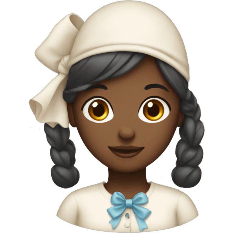 Black girl wearing a bonnet  emoji