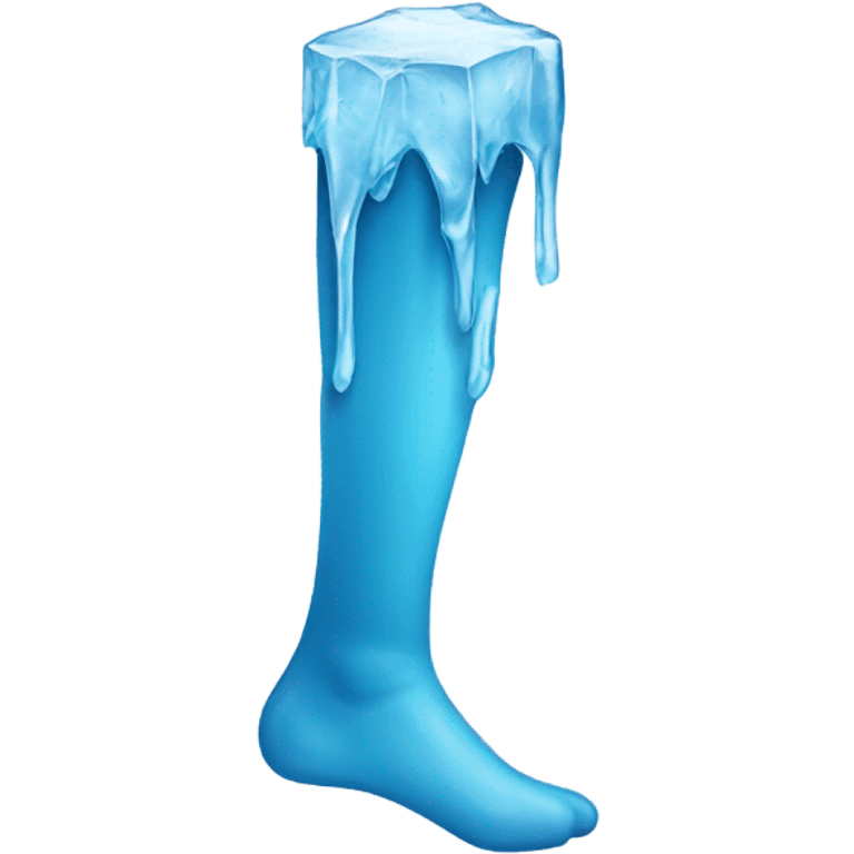 Leg with ice emoji