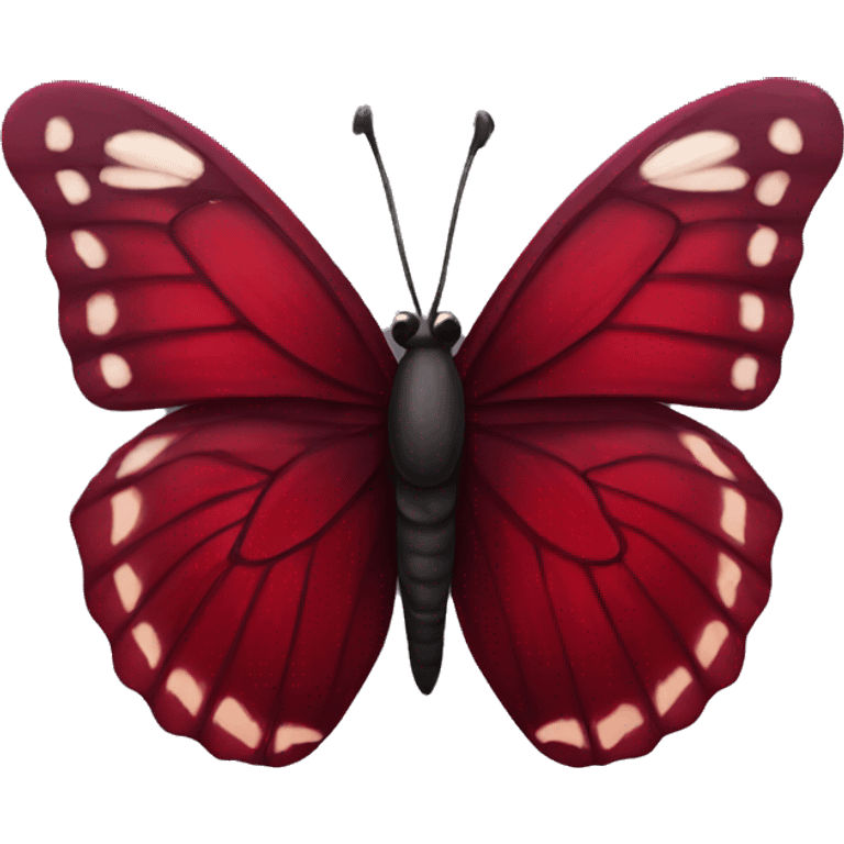 Dark red butterfly emoji