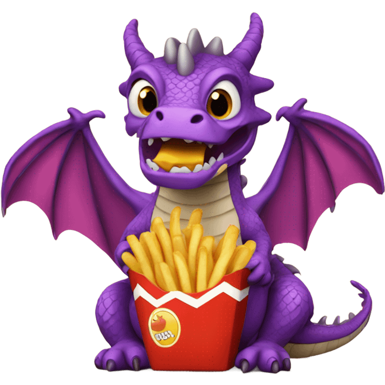 dragon eating fries emoji