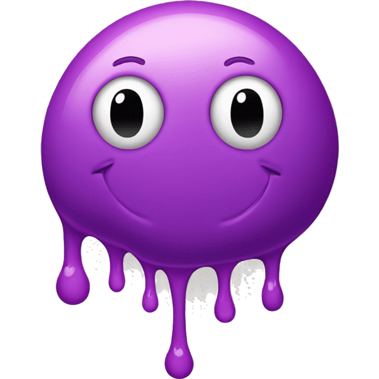 A Melting smiley face into a blob emoji