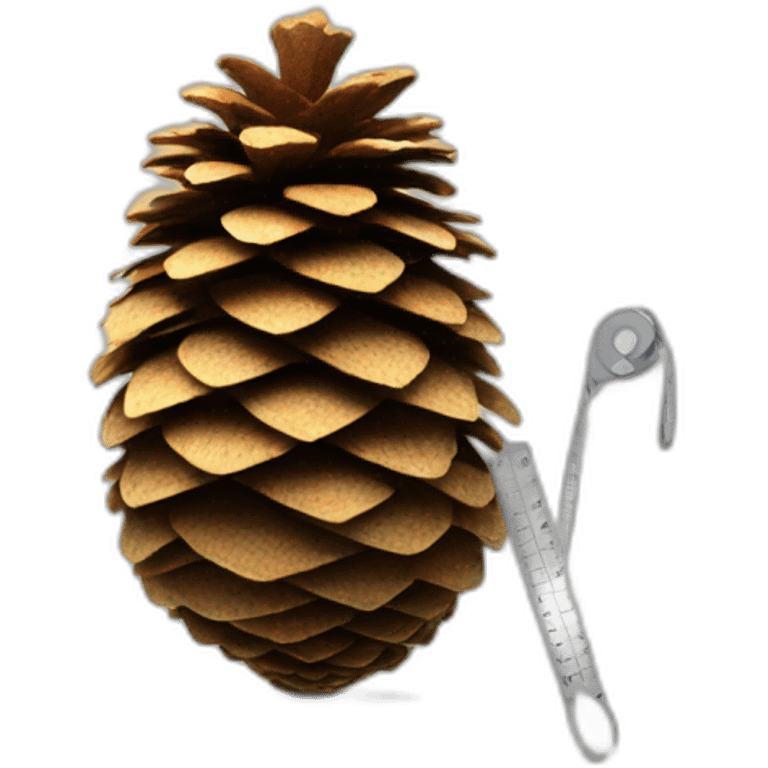 pine cone with a measuring tape emoji