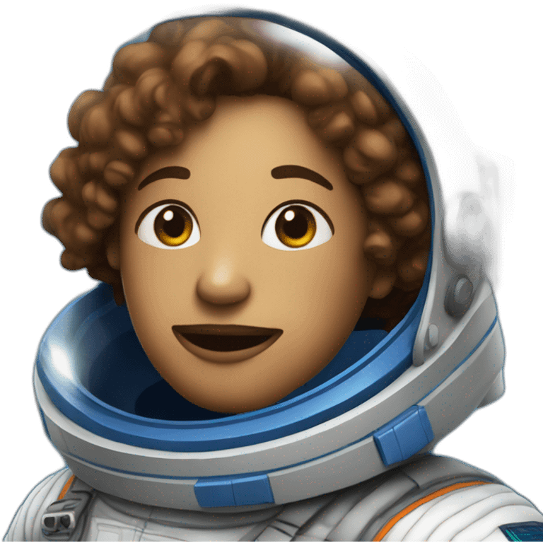 Space explorer with blue spacesuit emoji