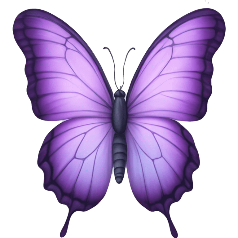 Realistic isolated lilac butterfly emoji