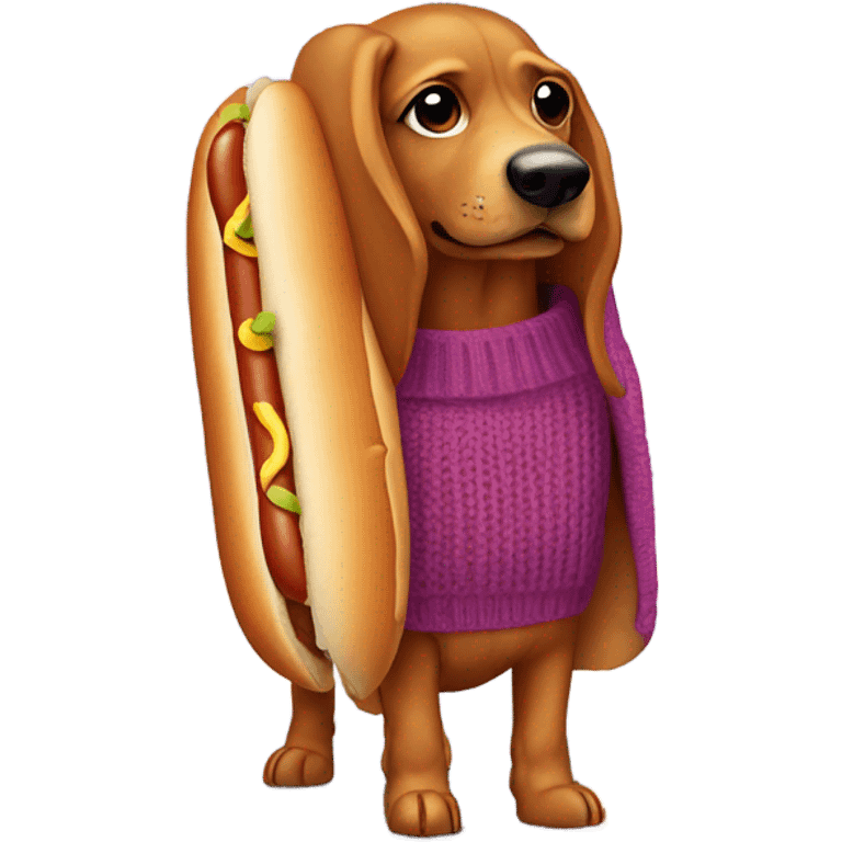 Hot dog wearing a sweater  emoji