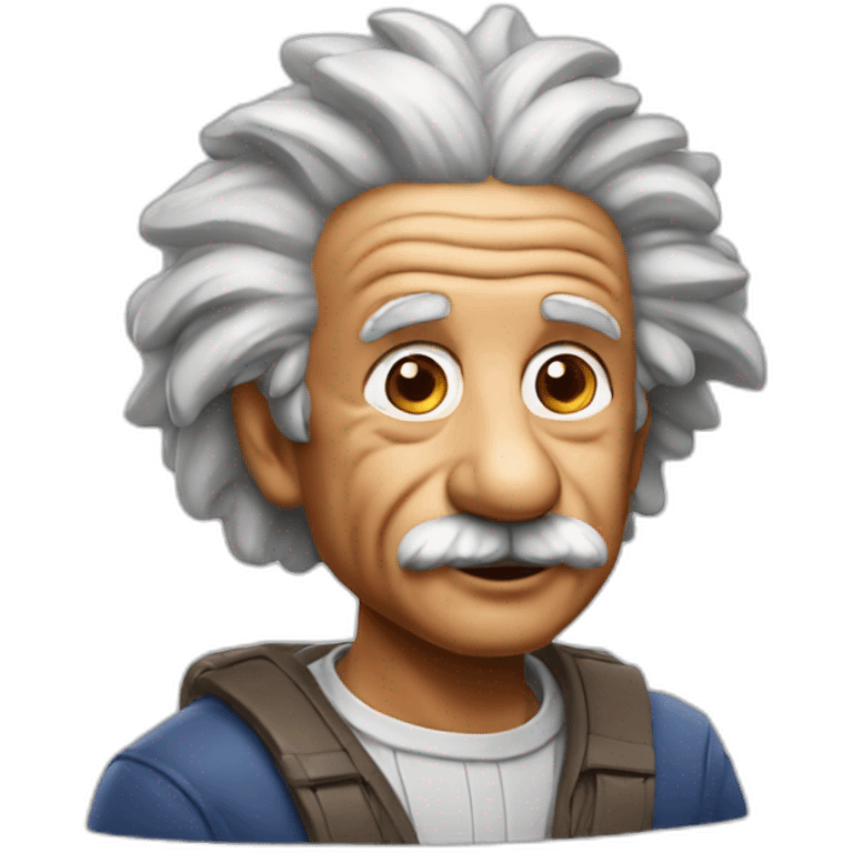 Einstein with broncos cap emoji