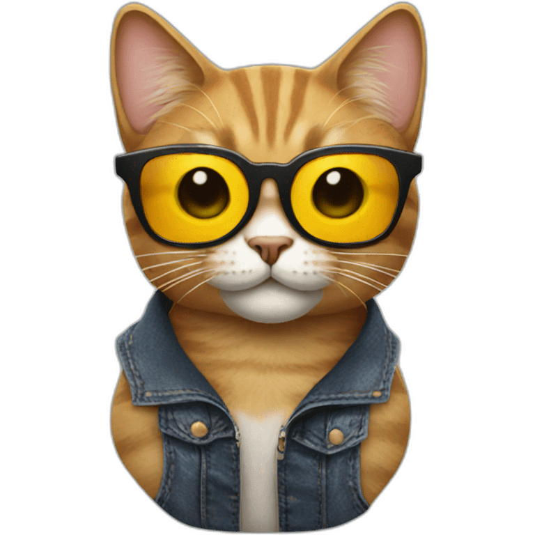 Cat with sunglasses emoji