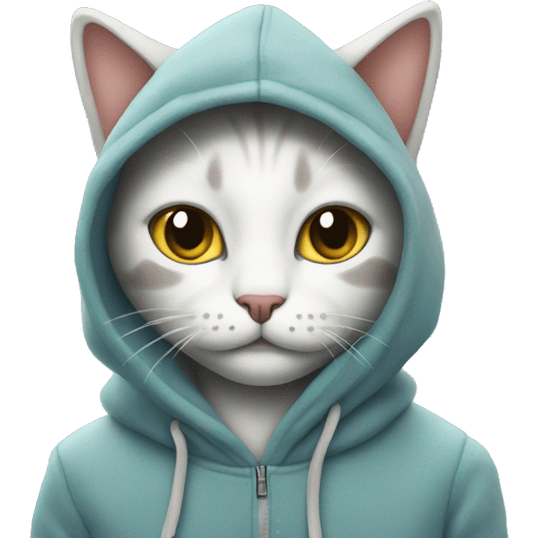 Cat with a New York hoodie emoji