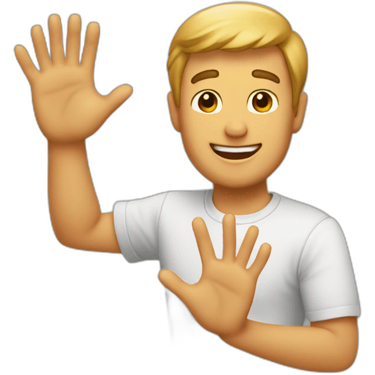 Man happy with hands  emoji