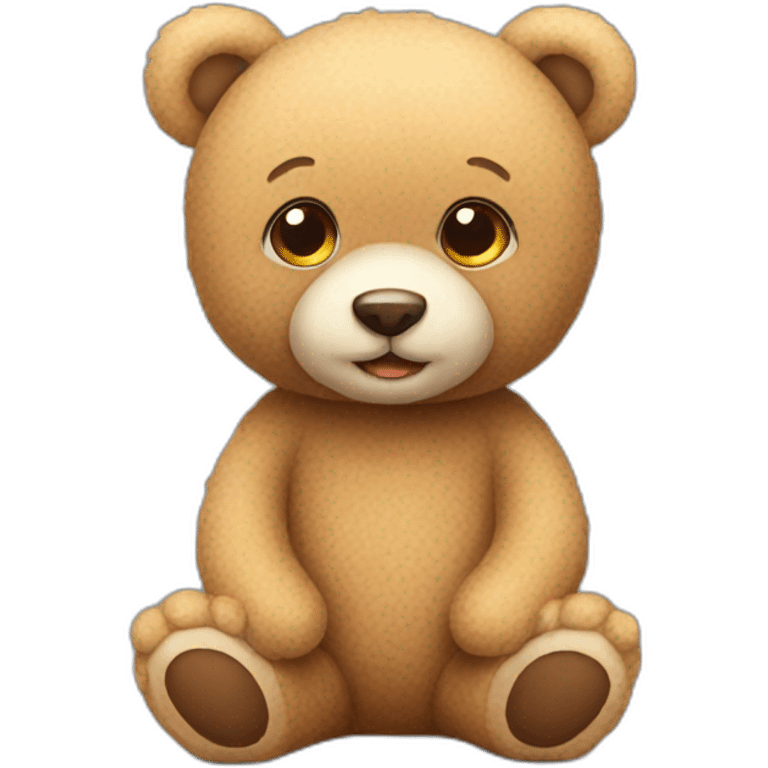 Cute teddy emoji