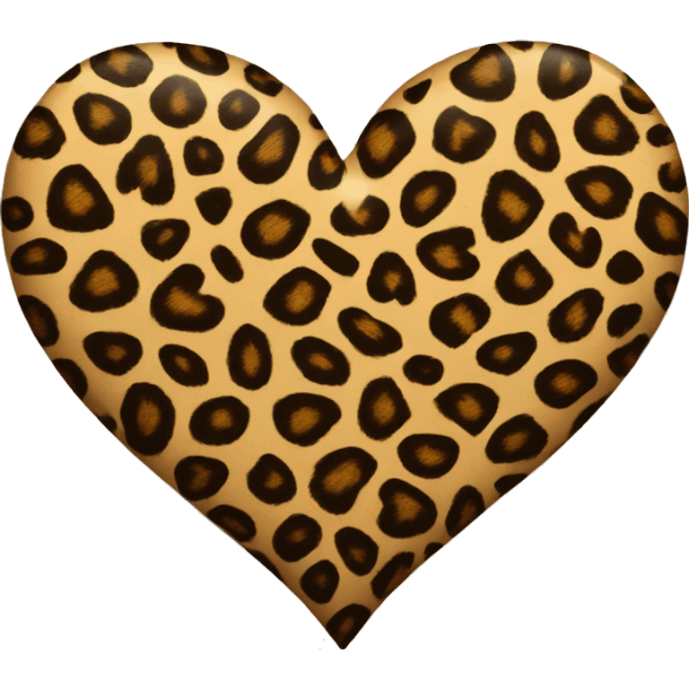 Leopard print heart emoji