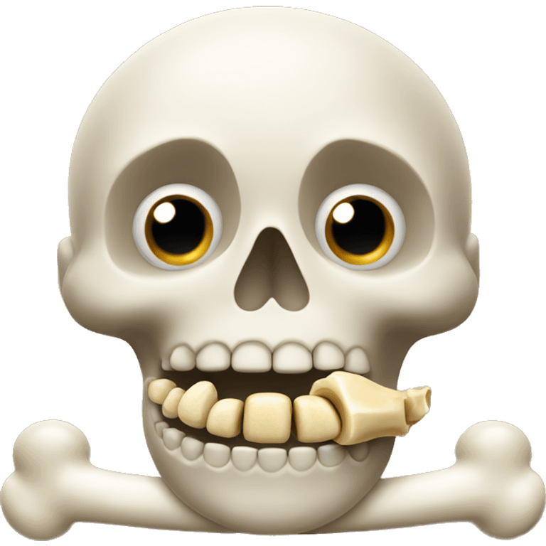 Emojiwith bone in mouth  emoji