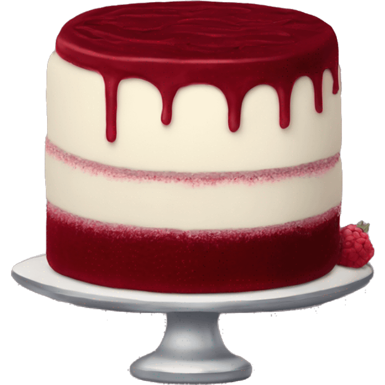 Aesthetic Dark red velvet cake emoji