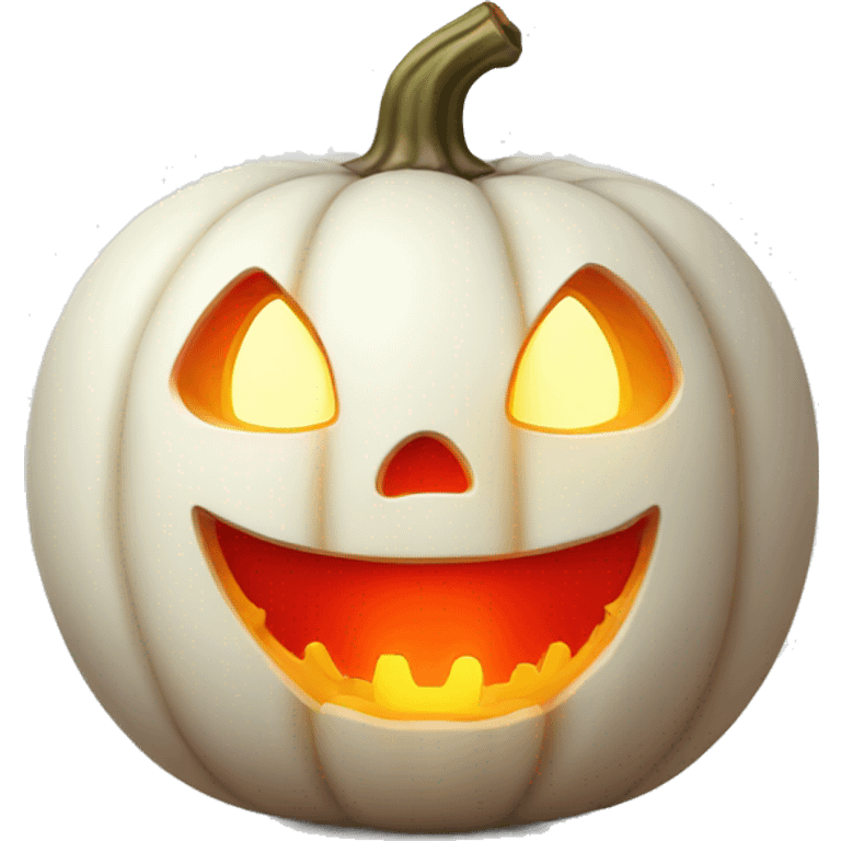 White pumpkin with red glow emoji