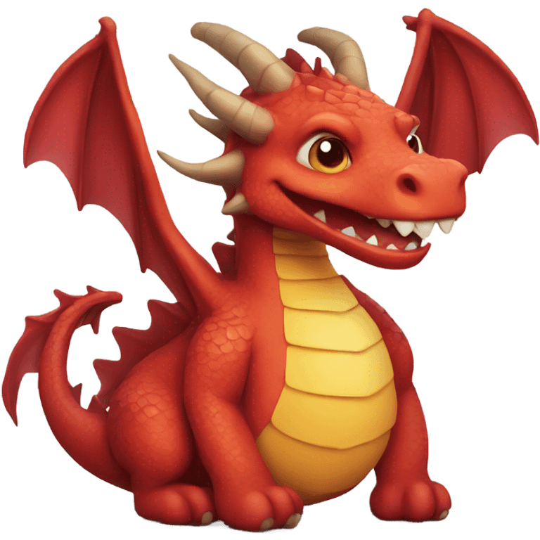 A dragon mixed with a love smiley emoji