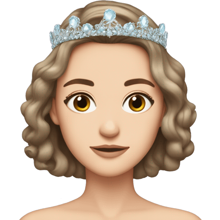 Kiera knightly wearing a pastel tiara emoji