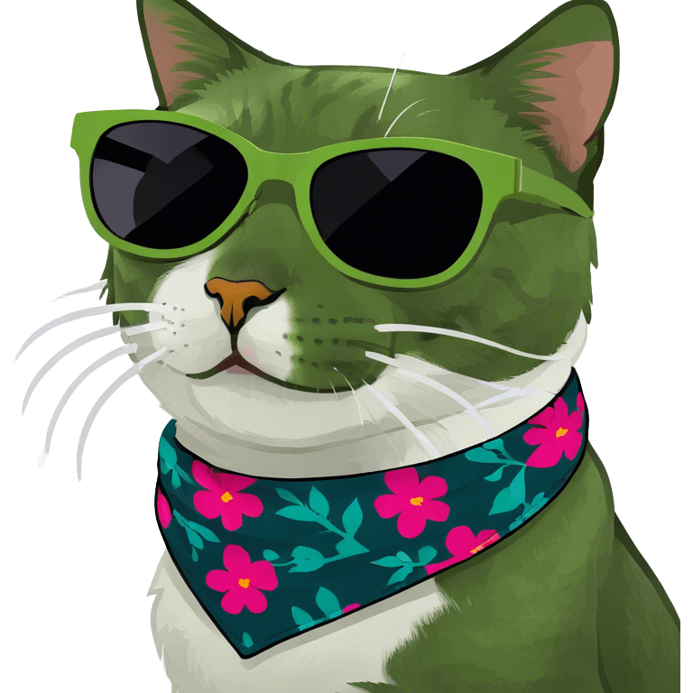 Cat with sunglasses emoji